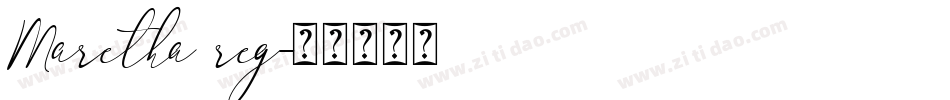 Maretha reg字体转换